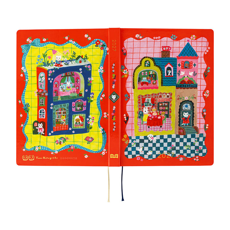 2027 Hobonichi A5 HON: Yumi Kitagishi - White Cat and Rabbit’s Tea Room