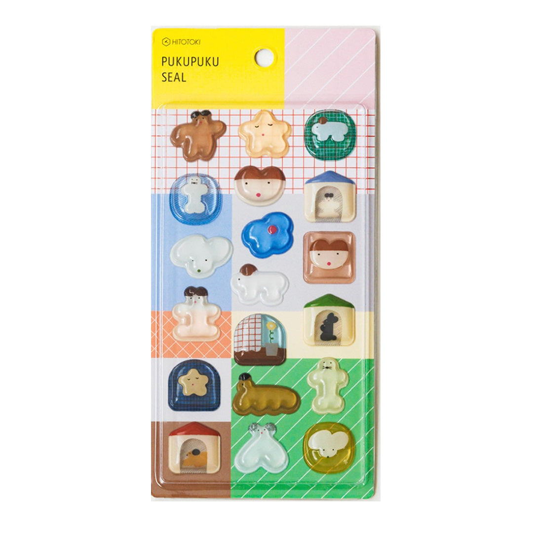 HITOTOKI PUKUPUKU Puffy Sticker - Friends