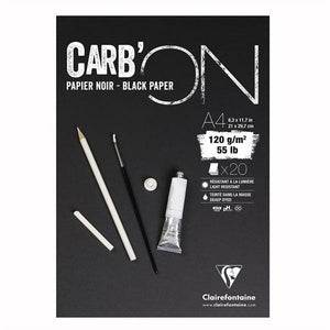 Clairefontaine Black Paper Carbon Notepad - A4 - Paper Plus Cloth