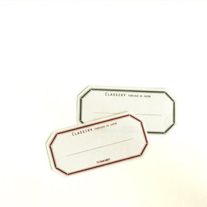 Classiky Blank Letterpress Label Book - Toppan Printing Water Glue Label Book - Red - Paper Plus Cloth
