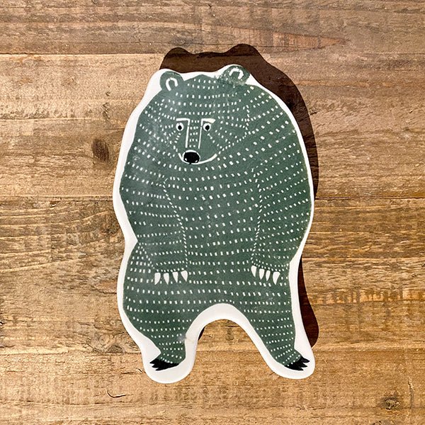 Classiky Kata Kata Ceramic Dish - Bear - Large Green - Paper Plus Cloth