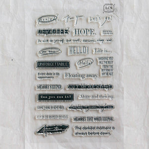 Lin Chia Ning Acrylic Stamp Set - Sentence Volume 3