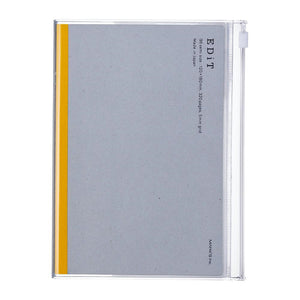 EDiT B6 Grid Notebook with Slide-Zip Pocket Cover - Clear
