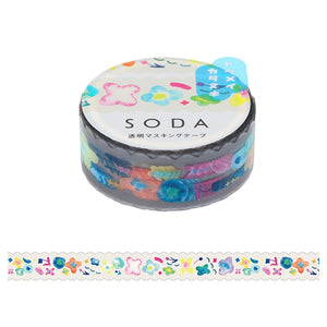 King Jim Soda Die Cut Clear Tape - CMTD15-003 Petal