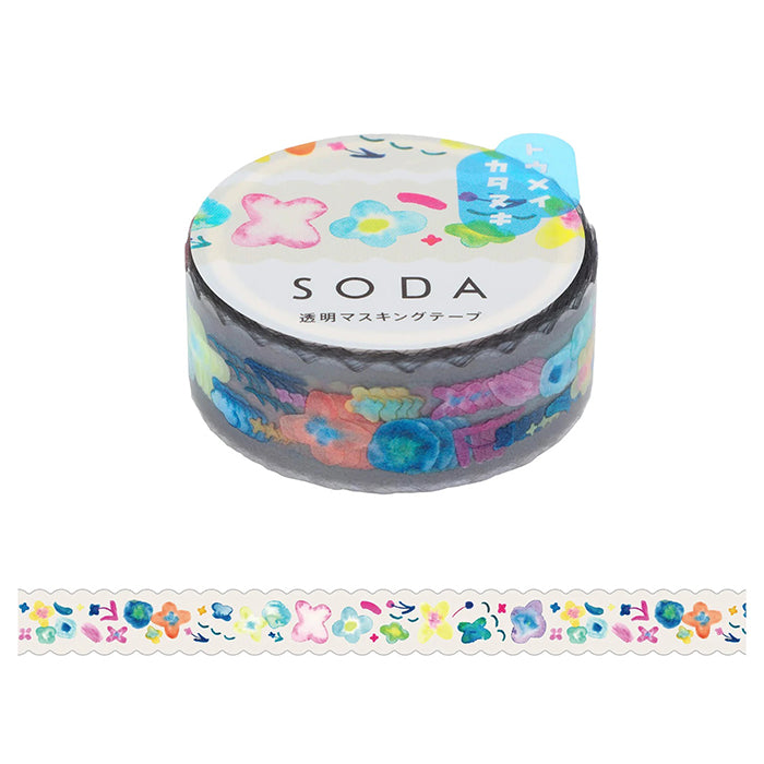 King Jim Soda Die Cut Clear Tape - CMTD15-003 Petal