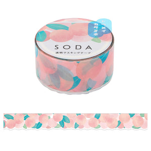 King Jim Soda Die Cut Clear Tape - CMTD20-001 Peach