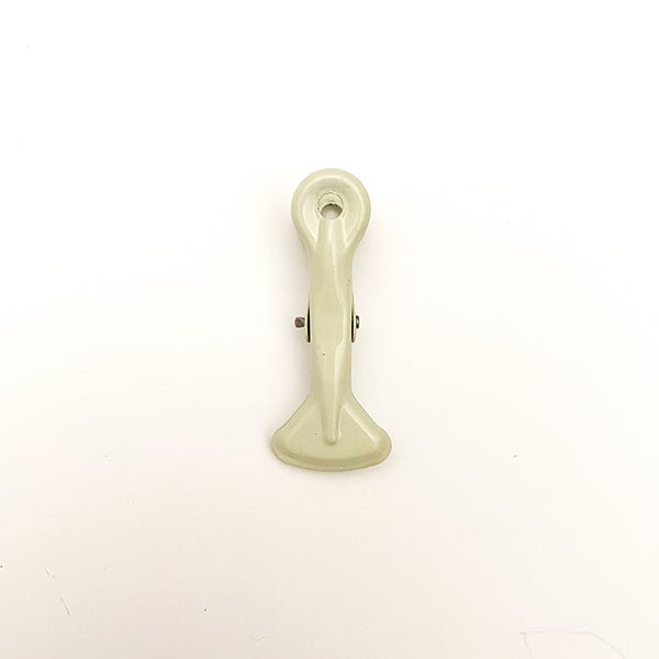 Coated Metal Clip - Ivory - Paper Plus Cloth