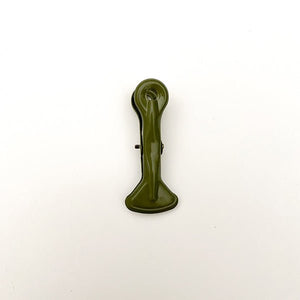 Coated Metal Clip - Olive - Paper Plus Cloth