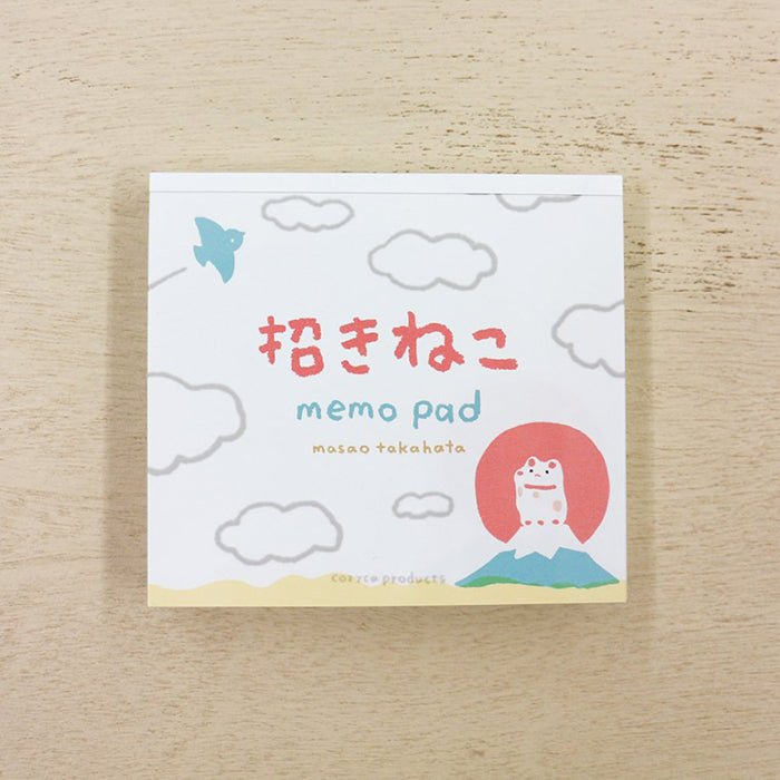 Cozyca Block Memo Pad - Masao Takahata - 22-742 Beckoning Cat - Paper Plus Cloth