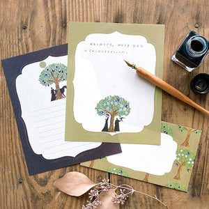 Cozyca Letter Set - Artist: Nishi Shuku - Tree - Paper Plus Cloth