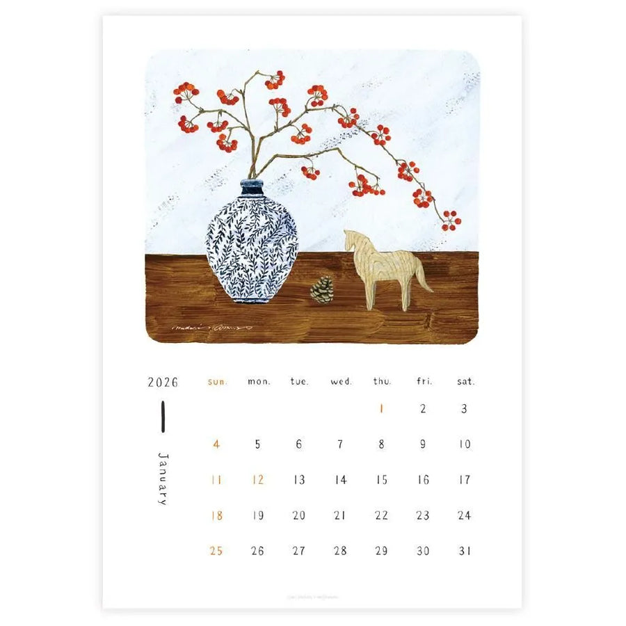 Cozyca x Midori Asano 2026 Wall Calendar