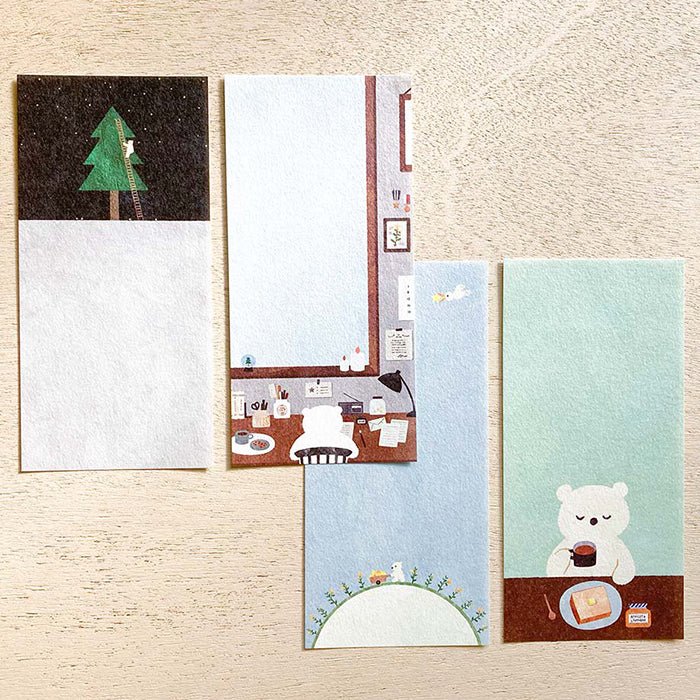 Cozyca One-Stroke Letter Pad - Mariko Fukuoka - 20-418 Hoshi Kuma - Paper Plus Cloth