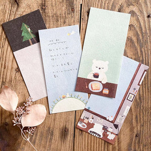 Cozyca One-Stroke Letter Pad - Mariko Fukuoka - 20-418 Hoshi Kuma - Paper Plus Cloth