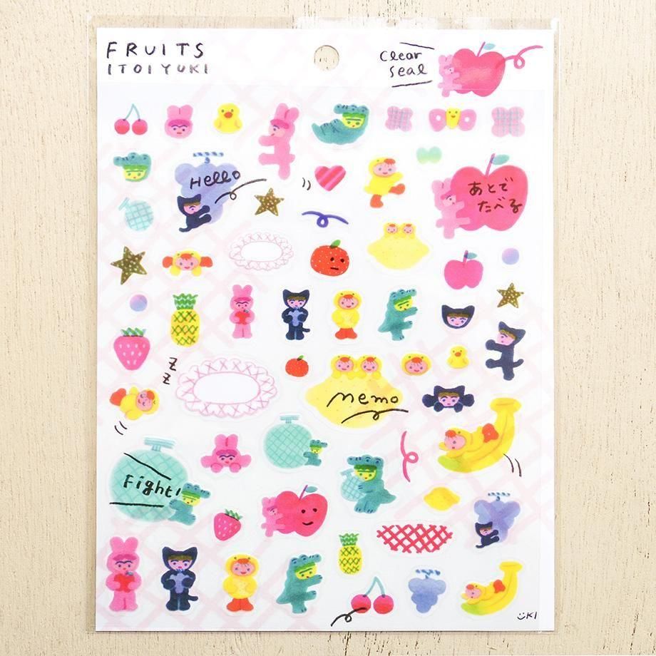 Cozyca x Yuki Itoi Sticker Seals - 22979 Fruits