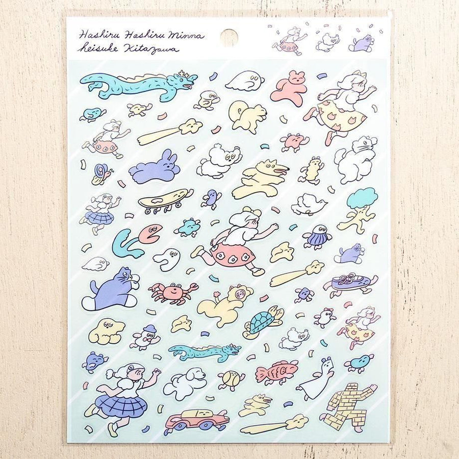 Cozyca x Heisuke Kitazawa Sticker Seals - 22982 Run, Run, Everyone!