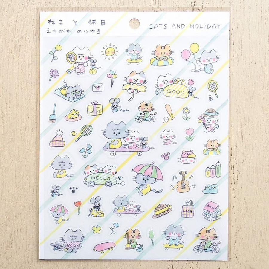 Cozyca x Noriyuki Echigawa Sticker Seals - 22985 Cats and Holiday
