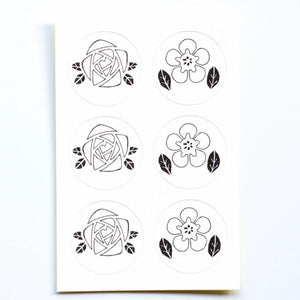 CruCial Fountain Pen Ink Swatch Stickers - Flower - Paper Plus Cloth