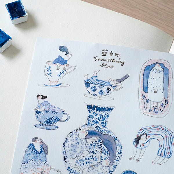 Dodolulu Something Blue Stickers - Paper Plus Cloth