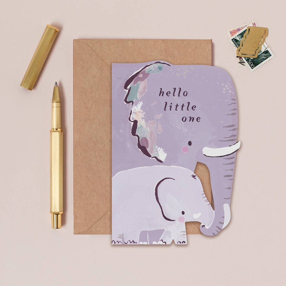 Sister Paper Co. - Elephant New Baby Card | New Parent Card | Baby Cards