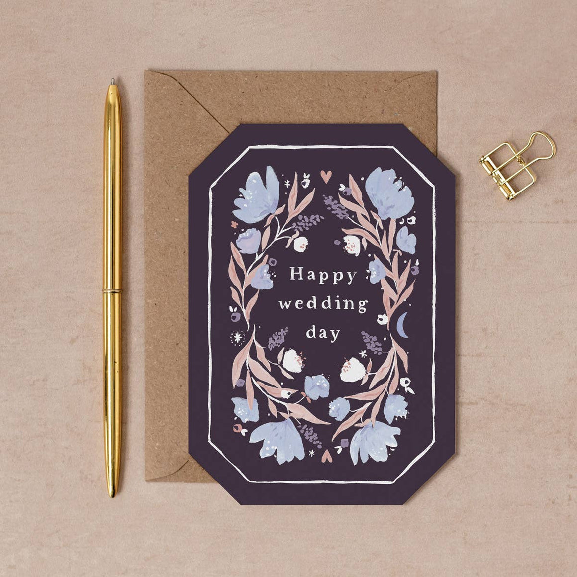 Sister Paper Co. - Floral Wedding Card | Shaped Greetings Cards | Wedding Cards