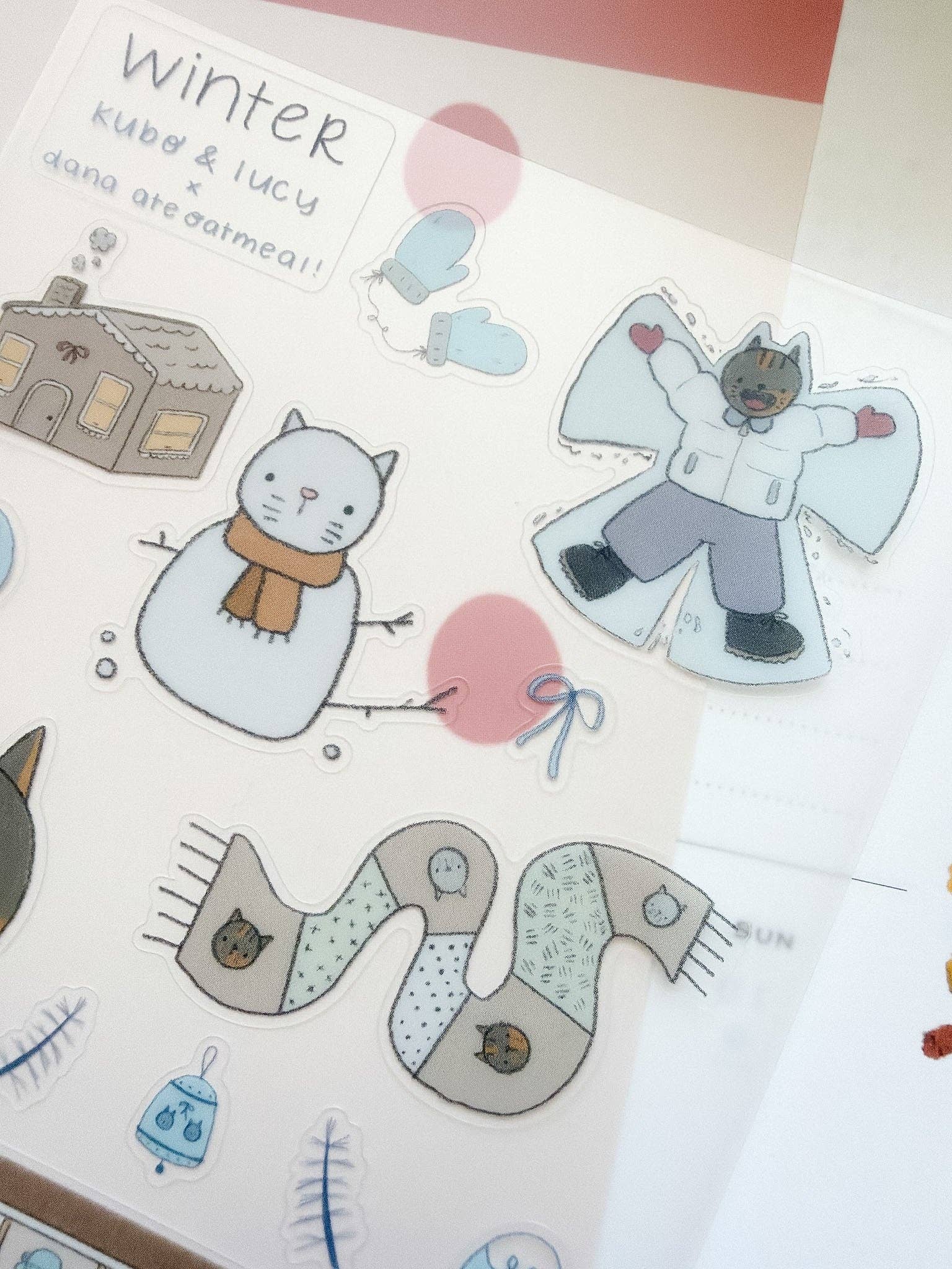 Kuboandlucy x Dana Ate Oatmeal Sticker Sheet - Four Seasons / Winter