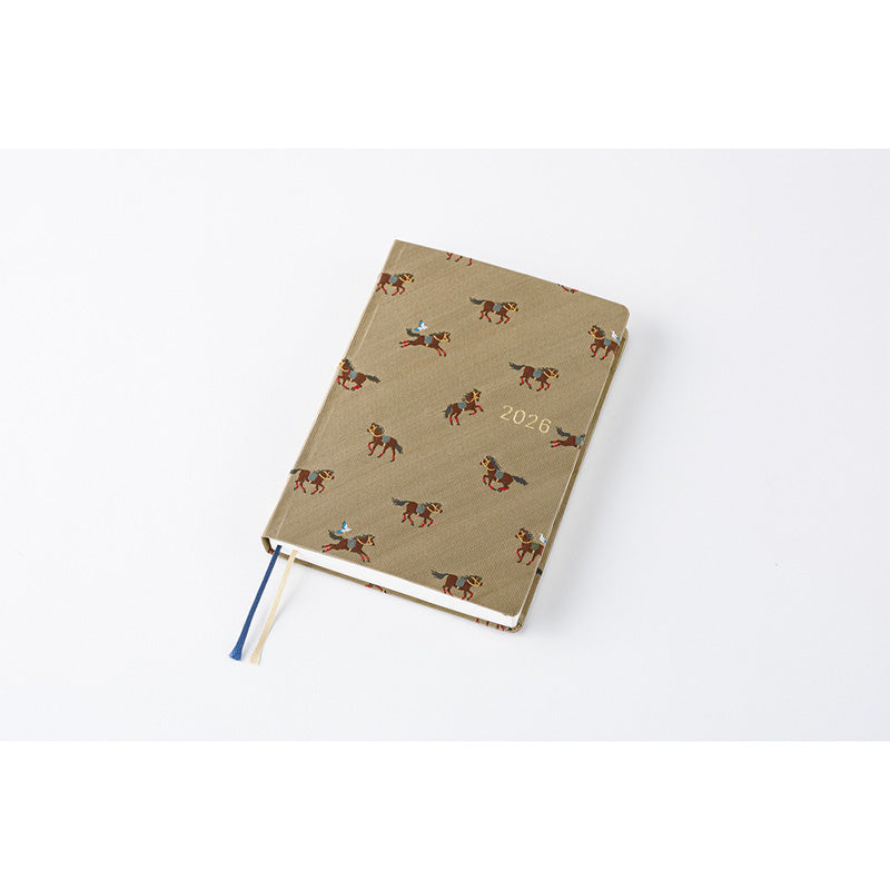 2026 Hobonichi A6 HON: Bow & Tie - Galloping Horses