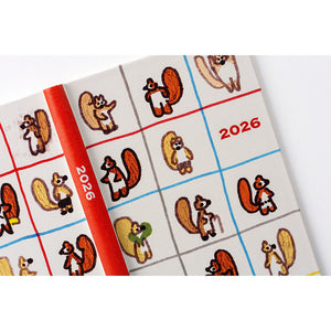 2026 Hobonichi Weeks: 100%ORANGE - Squirrel’s Moving Day