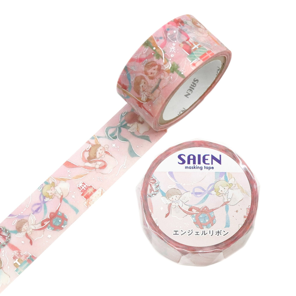 SAIEN Washi Tape Silver Foil - Angel Ribbon