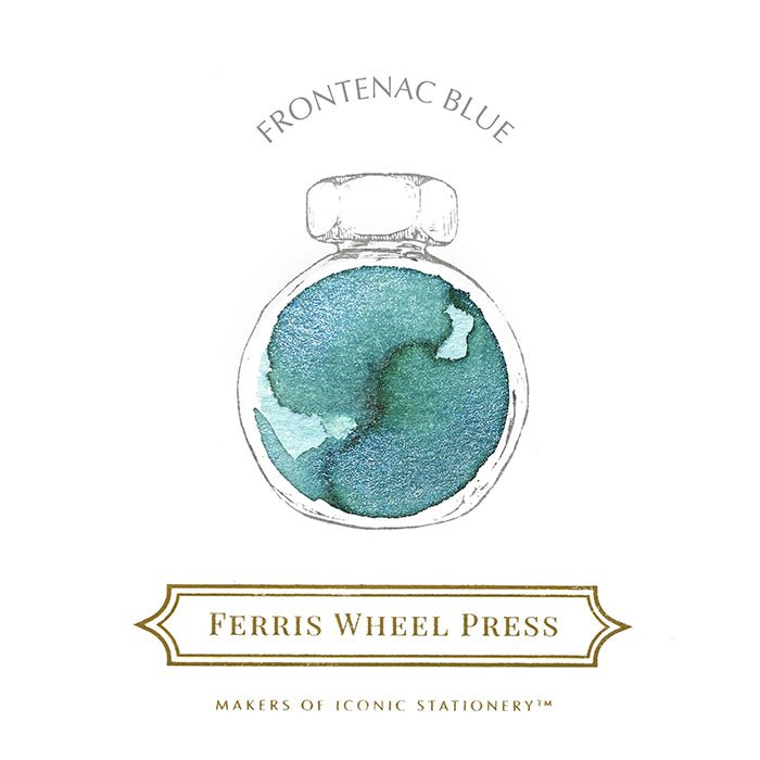 Ferris Wheel Press 38ml - Frontenac Blue Fountain Pen Ink - Paper Plus Cloth