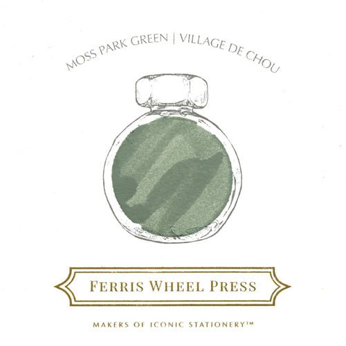 Ferris Wheel Press 38ml - Moss Park Green Ink - Paper Plus Cloth