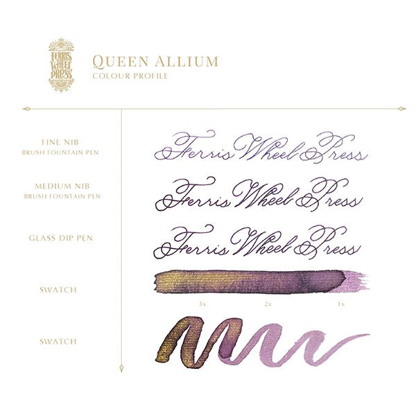Ferris Wheel Press 38ml - Queen Allium Ink - Paper Plus Cloth