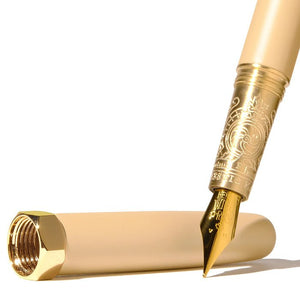 Ferris Wheel Press Brush Fountain Pen - Gold Plated Nib - Majestic Maple Syrup - Paper Plus Cloth