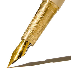 Ferris Wheel Press Brush Fountain Pen - Gold Plated Nib - Majestic Maple Syrup - Paper Plus Cloth