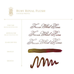 Ferris Wheel Press FerriTales Down the Rabbit Hole Fountain Pen Ink 20ml - Ruby Royal Flush - Paper Plus Cloth
