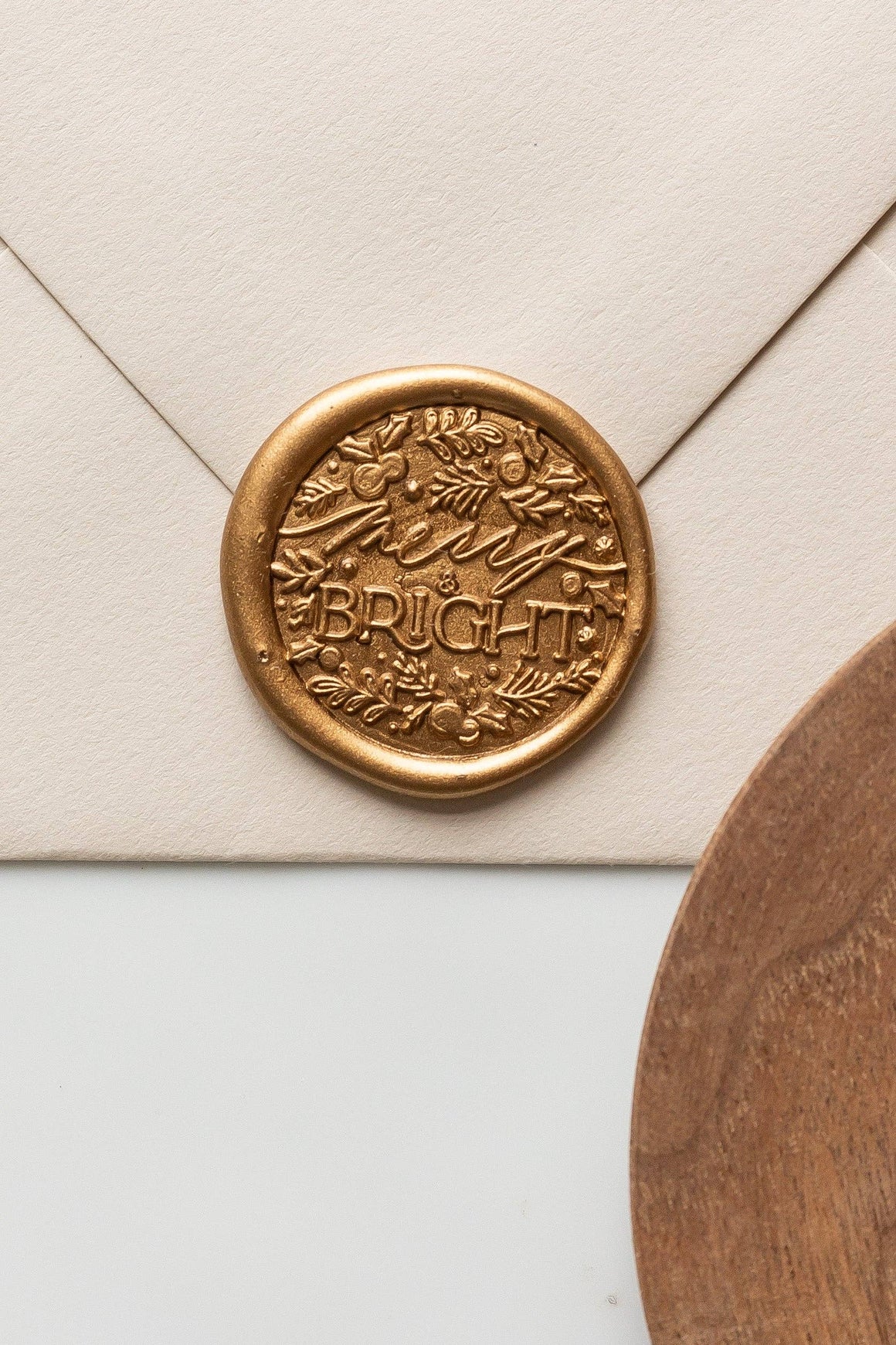 Written Word Calligraphy - Merry and Bright Wax Seal