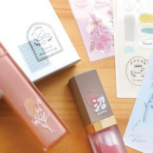 Furukawa Ltd Edition Clear Collage Stickers - Pink Flower QS178 - Paper Plus Cloth