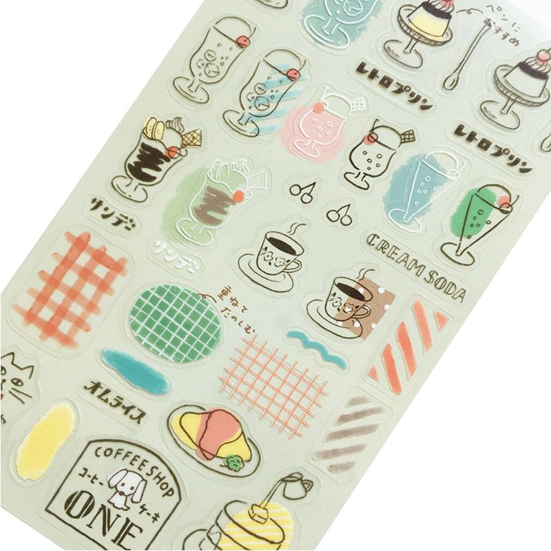 Furukawa Ltd Edition Clear Collage Stickers - Retro Cafe QS181 - Paper Plus Cloth