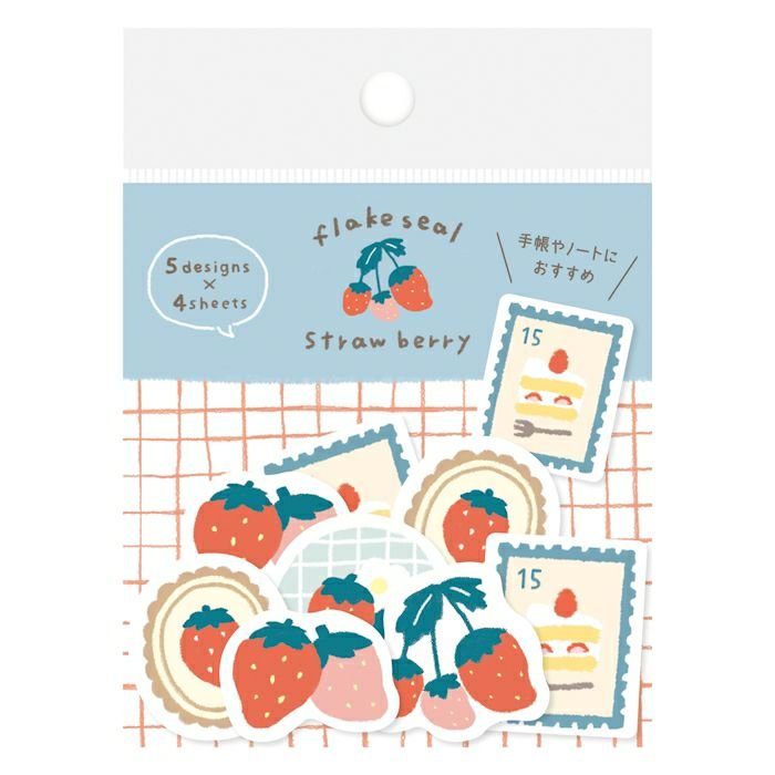 Furukawa Paper Paper Sticker Flakes - Strawberry QSA193 - Paper Plus Cloth