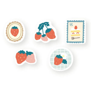 Furukawa Paper Paper Sticker Flakes - Strawberry QSA193 - Paper Plus Cloth