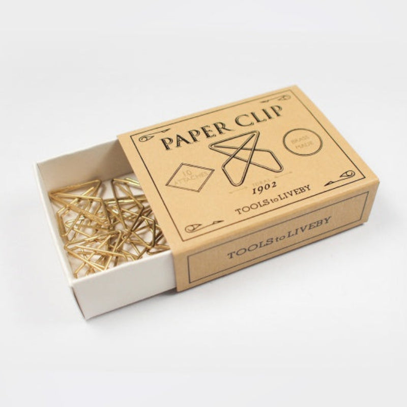 Tools to Liveby Gold Brass Paper Clips - Ideal