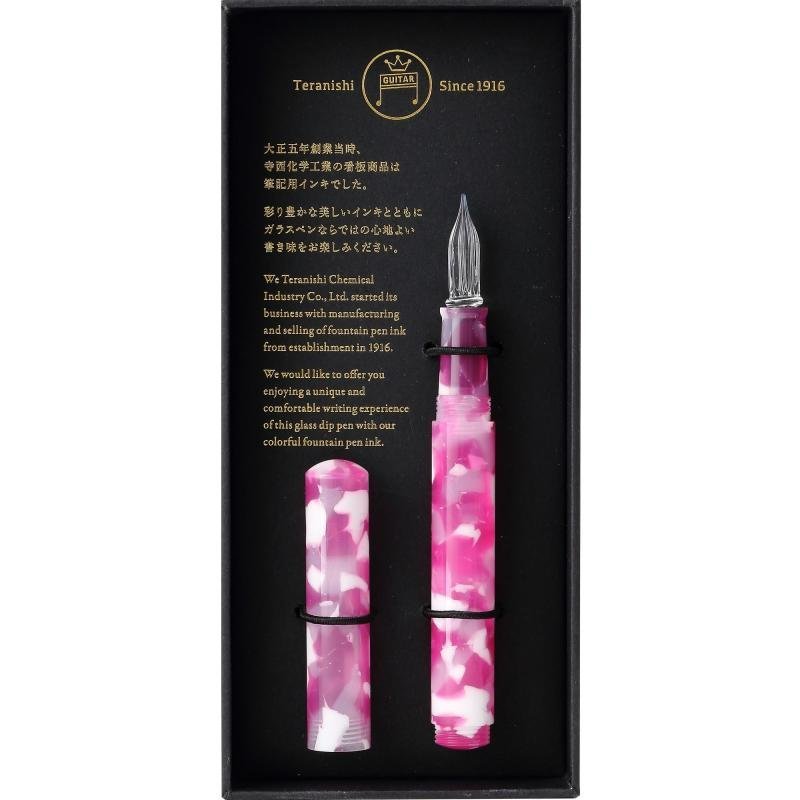 Guitar Glass Pen - Aurora Jelly Pink GLAAL-JP - Paper Plus Cloth