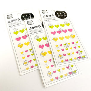 Hisago Iro Planner Stickers - ML095 Hearts (Happy) - Paper Plus Cloth