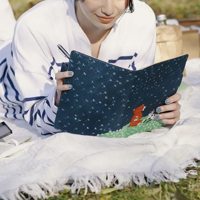 Hobonichi Keiko Shibata A5 Cover - Gentle breeze in a dandelion field - Paper Plus Cloth