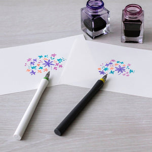 Hocoro Dip Pen SINGLE Fude Nib - White - Paper Plus Cloth