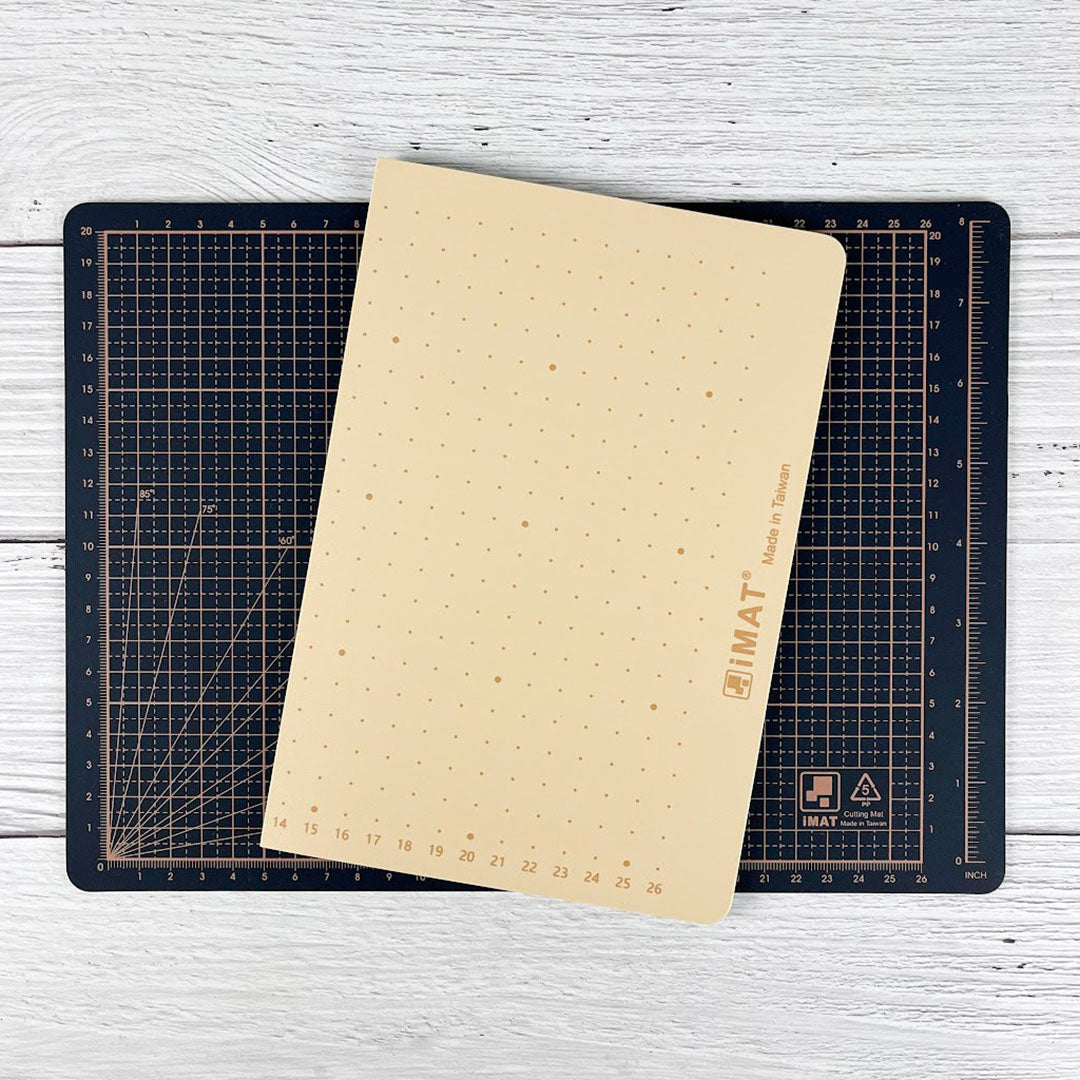 iMAT 2mm Book-Shaped Folding Cutting Mat A4 - Golden Mandheling Coffee