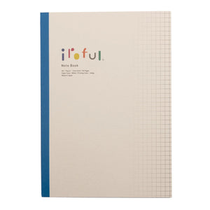 Iroful A5 Notebook - White Paper Grid 96 Pages - Paper Plus Cloth