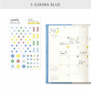 Iroha Comfy Diary Stickers - Sukima Blue