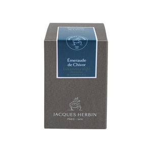 J. Herbin Fountain Pen Ink - 1670 Anniversary 50 ml Bottle - Emerald of Chivor - Paper Plus Cloth