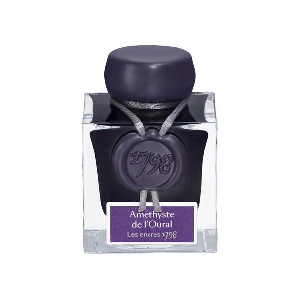 J. Herbin Fountain Pen Ink - 1798 Collection 50 ml Bottle - Amethyste de l'Oural - Paper Plus Cloth