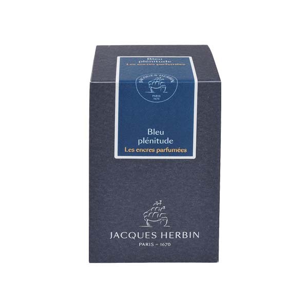 J. Herbin Fountain SCENTED Pen Ink - 50 ml Bottle - Bleu Plentitude - Paper Plus Cloth